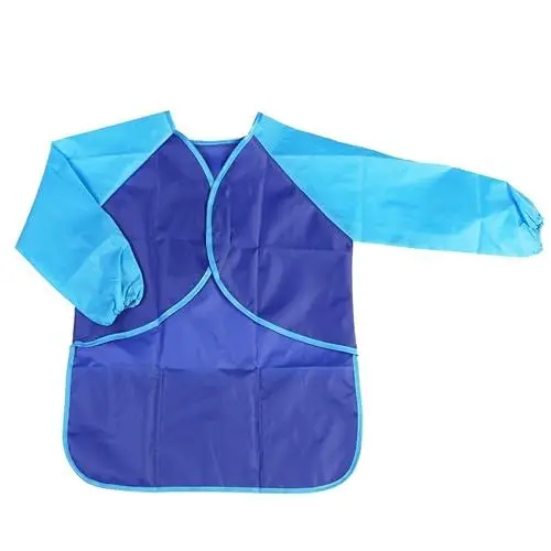 Produktbild: VILLCASE Malkittel Kinder, Wasserdicht Kinder Bastelschürze mit Ärmeln und 3 Taschen, Kinderschürze 7-12 Jahre für Schule Kunst Malerei, Kochen (Blau)