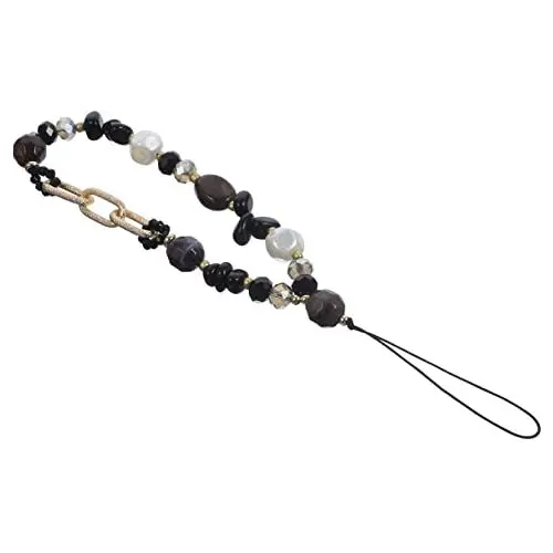 Produktbild: VILLCASE Perlen Telefonkette Perle Telefon Handgelenk Seil Schlüsselbund Handy-handgelenk-seil Gurtband Für Ccd-kamera Handyschmuck Handy-lanyard Handy Riemen Fräulein Charme Aluminiumkette