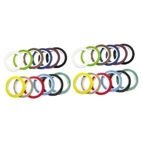Produktbild: VILLCASE 2 Sets Washi-klebeband-set 12 Volltonfarben Dünne Klebebänder Für Scrapbooking Tagebuchalben Dekoration Basteln 12 Rollen X 2