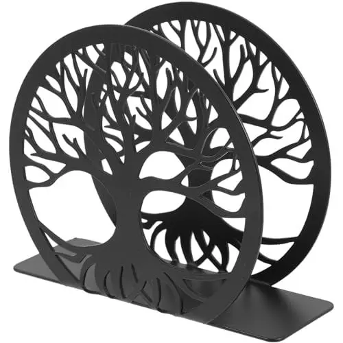Produktbild: VILLCASE Serviettenhalter Schwarz, Moderner Napkin Holder mit Baum-Design, Freistehender Serviettenständer Metall, Vertikaler Servietten Halter, Serviettenspender für Tisch
