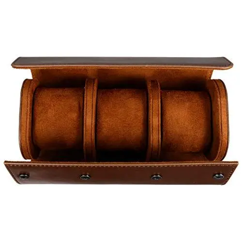 Produktbild: VILLCASE Uhrenrolle Reisetasche 3 Steckplätze Uhrengehäuse Display Lagerung Organizer Uhren Zubehör Geschenk