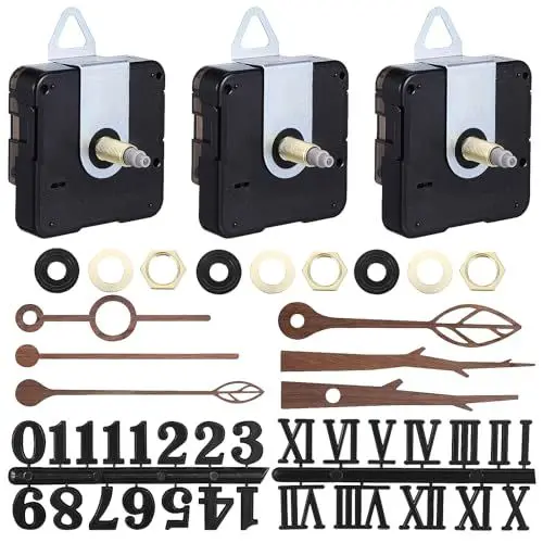 Produktbild: VILLCASE Uhrwerke zum Selbsteinbau mit Zeiger, Geräuschloses Uhrwerk Set Uhrwerk Mechanismus Nicht Tickender Uhr Mechanismus Uhr Bewegung Mechanismus Stille Uhrwerk Ersatz Kit für Wanduhr Quarzuhrwerk