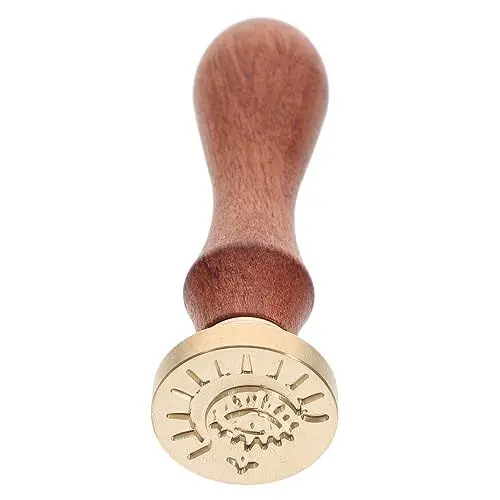 Produktbild: VILLCASE Wachssiegel Wachs-umschlagsiegel-stempelset Retro-siegelstempel Retro-siegelmarken Briefmarken Für Weinpakete Siegelstempel Aus Wachswappen Hochzeitsdeko Jahrgang Kupfer Liebhaber