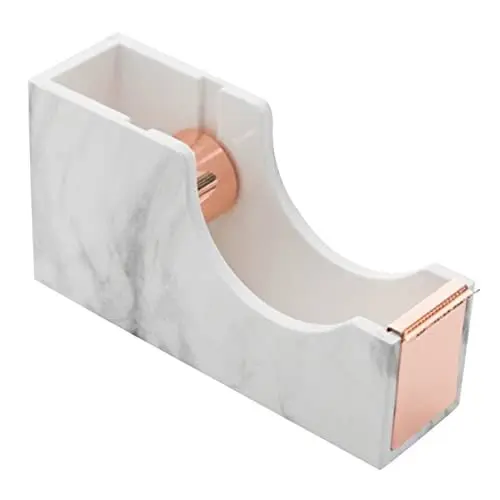 Produktbild: VILLCASE Portable Tape Dispenser Mit Marmer Professioneller Klebebandabroller Für Büro Schule Und Zuhause Tragbarer Leichter Tape Cutter Roségold Und Marmor-design Büro-accessoire Für