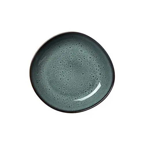 Produktbild: Villeroy & Boch 1042593810, Lave Schale flach klein, stilvolle Speiseschale aus Steingut für kleine Beilagen und Salate, Spülmaschinengeeignet, Grau, 22 x 21 x 4,2 cm