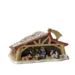 Produktbild: Villeroy & Boch Christmas Toy's Memory Krippe, dekorative Krippe für unter den Weihnachtsbaum, Hartporzellan, bunt, 27 x 16 x 16 cm