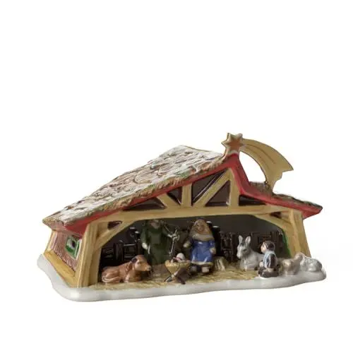 Produktbild: Villeroy & Boch Christmas Toy's Memory Krippe, dekorative Krippe für unter den Weihnachtsbaum, Hartporzellan, bunt, 27 x 16 x 16 cm