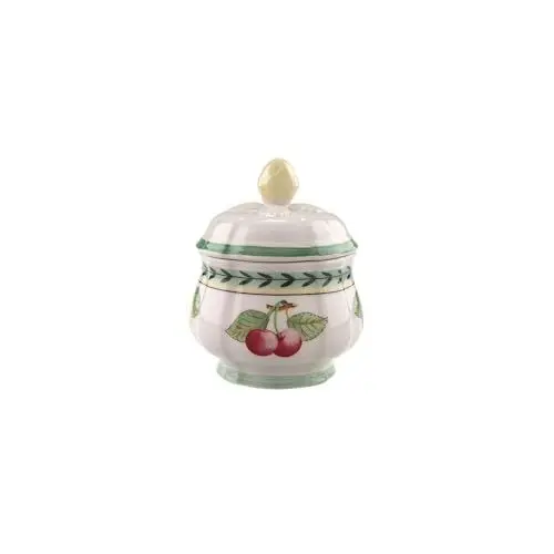 Produktbild: Villeroy & Boch French Garden Fleurence Zuckerdose, Premium Porzellan, Weiß/Bunt 10-2281-0930 0.20 L