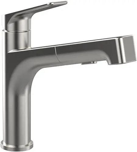 Produktbild: Villeroy & Boch Junis Sky Shower Küchenarmatur, Hochdruck, Wasserhahn Küche mit ausziehbarer Brause und Umschaltfunktion, Spültischarmatur wassersparend, Auslauf Höhe 171mm, Edelstahl massiv