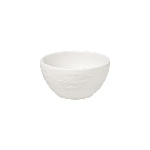 Produktbild: Villeroy & Boch Manufacture Rock blanc Dipschälchen, elegante Schale für Fingerfood und Dips aus Premium Porzellan, spülmaschinengeeignet, weiß