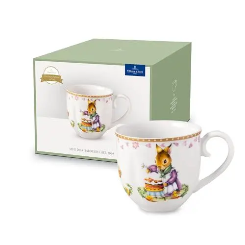 Produktbild: Villeroy & Boch – Annual Easter Edition Henkelbecher Bunt, Kaffeetasse, Tasse, Becher, Heißgetränkebecher, Osterbecher, Limitiertes Sammlerstück, Premium Porzellan