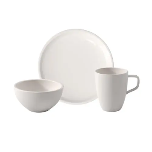Produktbild: Villeroy & Boch – Artesano Original Frühstücksset Für Zwei Personen, 6 Teilig, Geschirr Set, Premium Porzellan, Weiß, Spülmaschinengeeignet