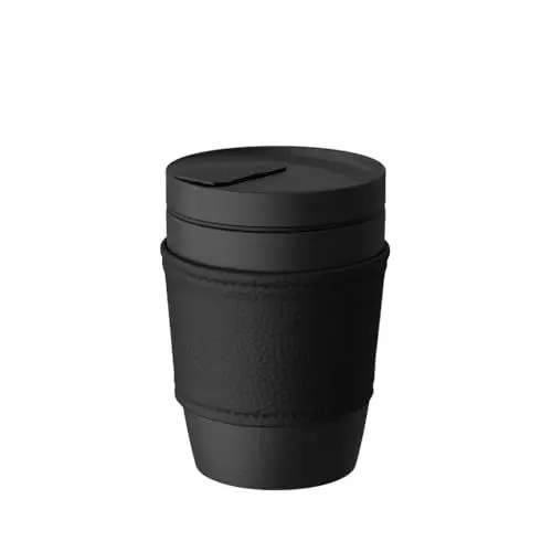 Produktbild: Villeroy & Boch ·· Boch Manufaktur Rock Coffee To Go Becher, Premium Porzellan, 290 ml, Mattschwarz, 1 Stück (1er Pack)