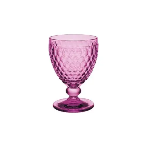 Produktbild: Villeroy & Boch – Boston Berry Wasserglas, 250 ml, Kristallglas für Softdrinks, spülmaschinengeeignet, rosa