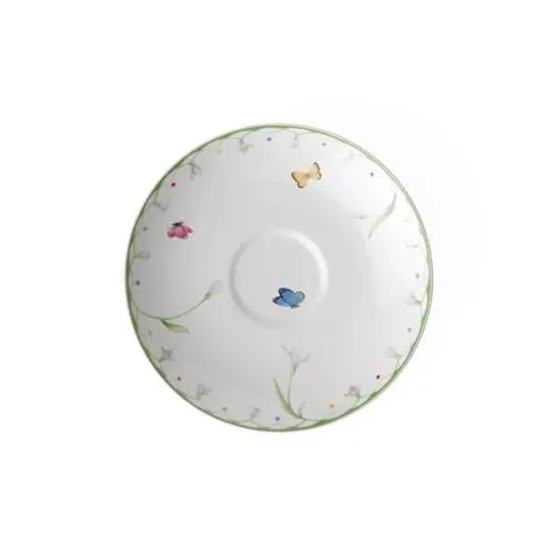 Produktbild: Villeroy & Boch – Colourful Spring Untertasse 14 Cm Weiß/Bunt, Spülmaschinenfest, Mikrowellensicher, Frühling, Ostern Deko, Deko Ostern, Oster Deko, Geschirr, Premium Porzellan