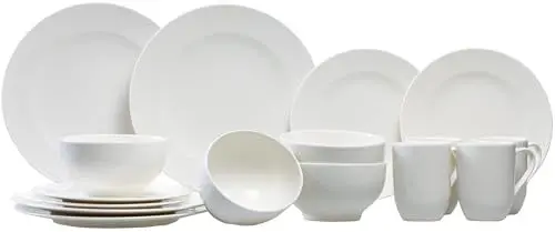 Produktbild: Villeroy & Boch – For Me Starter-Set 16 Teilig Für 4 Personen, Geschirrset Weiß, Kombiservice Weiß, Teller, Tassen, Bowls, Premium Porzellan