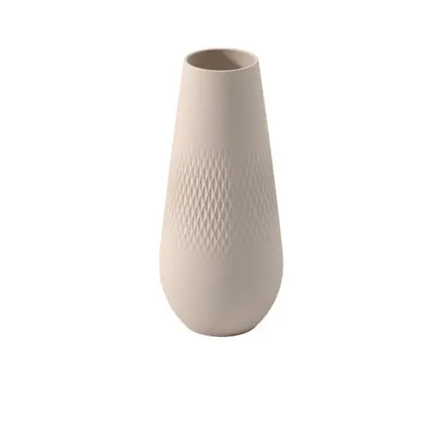 Produktbild: Villeroy & Boch - Manufacture Collier Sand, hohe Vase Carré, 26 cm, Premium Porzellan, Beige, Hoch