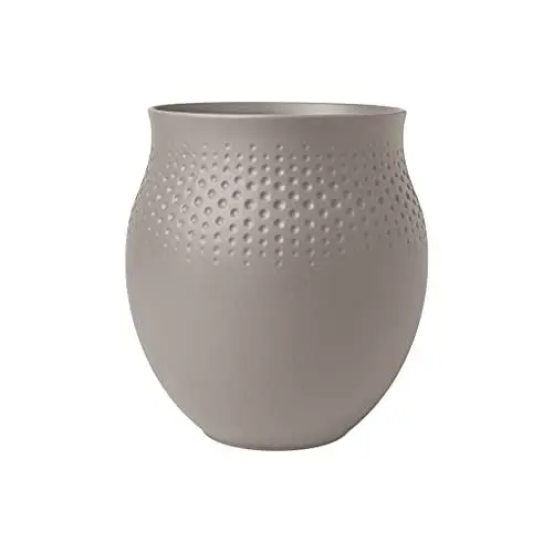Produktbild: Villeroy & Boch - Manufacture Collier taupe, große Vase Carré, 23 cm, Premium Porzellan, Taupe 10-1687-5511