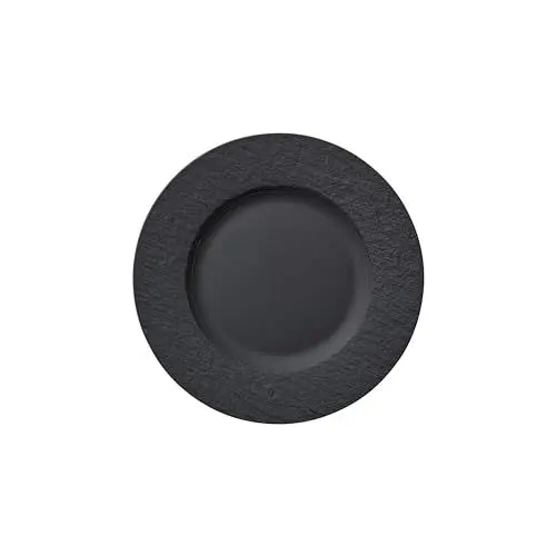 Produktbild: Villeroy & Boch – Manufacture Rock Frühstücksteller 22 Cm, Spülmaschinenfest, Mikrowellensicher, Kuchenteller Schwarz, Teller, Kaffeegeschirr, Geschirr Schwarz, Matt, Schieferoptik, Premium Porzellan
