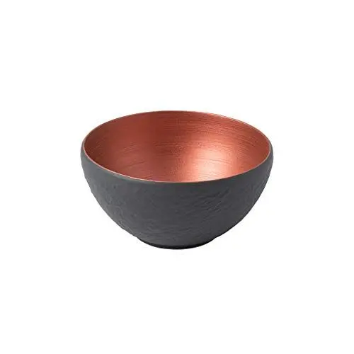 Produktbild: Villeroy & Boch – Manufacture Rock Glow Bowl, Elegante Schale In Kupfer Und Schwarz, Spülmaschinenfest, Mikrowellensicher, Schale, Schüssel, Müslischale, Salatschüssel, Premium Porzellan