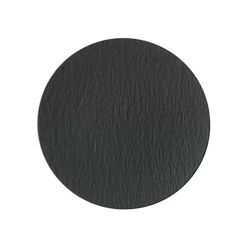 Produktbild: Villeroy & Boch – Manufacture Rock Pizzateller, Spülmaschinenfest, Mikrowellensicher, Pizza Teller Groß 32 Cm, Schwarz, Matt, Schieferoptik, Premium Porzellan