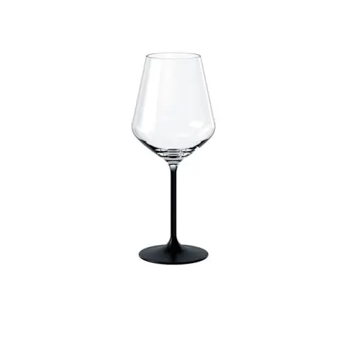 Produktbild: Villeroy & Boch – Manufacture Rock, Rotweinglas Set 4 Teilig 380 Ml, Weingläser Schwarz, Gläser Wein Schwarz, Rotwein Gläser Schwarz Matt, Weinglasset, Außergewöhnliche Gläser, Kristallglas