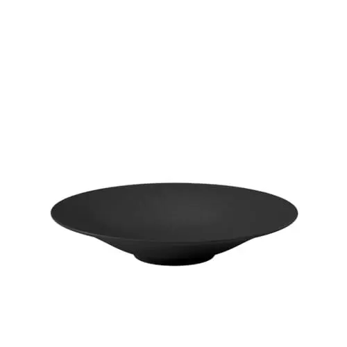 Produktbild: Villeroy & Boch – Manufacture Rock Schale Schwarz Matt, Deko Teller, Dekoschale, Platzteller, Schwarze Schale, Schüssel, Geschirr, Tiefer Speiseteller, Essteller, Schieferoptik, Premium Porzellan