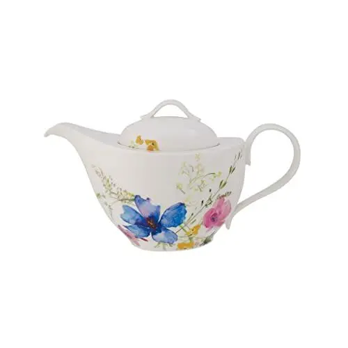 Produktbild: Villeroy & Boch – Mariefleur Basic Teekanne 1,2 Liter, Spülmaschinenfest, Premium Porzellan