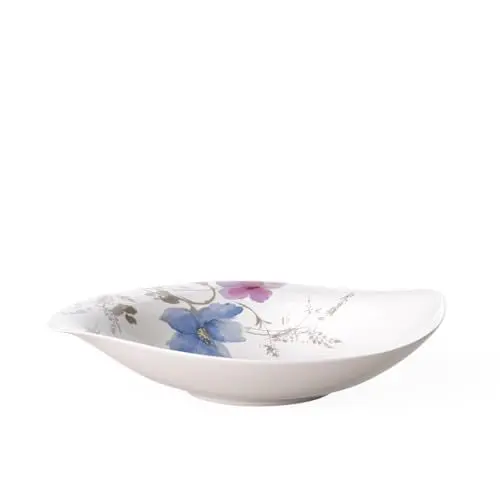 Produktbild: Villeroy & Boch – Mariefleur Gris Tiefe Schale 29 Cm Weiß/Bunt, Spülmaschinenfest, Mikrowellensicher, Schüssel Für Beilagen Und Salate, Bowl, Müslischale, Salatschüssel, Premium Porzellan
