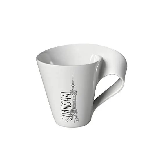 Produktbild: Villeroy & Boch - Modern Cities, Becher mit Henkel, Shanghai, 300ml, Premium Porzellan, weiß