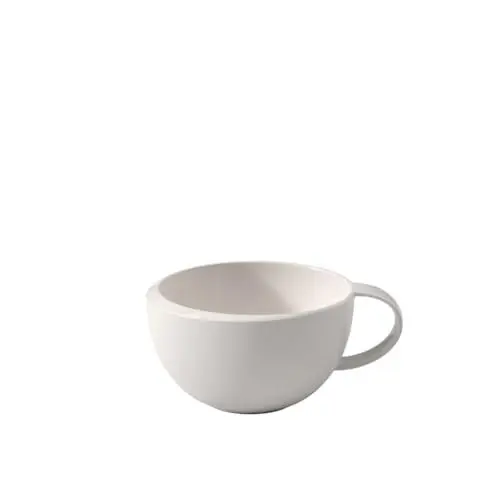 Produktbild: Villeroy & Boch - NewMoon Kaffeeobertasse, elegante Tasse für die Kaffeestunde, Premium Porzellan, spülmaschinenfest, weiß, 190 ml, 1 Stück (1er Pack)