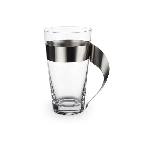 Produktbild: Villeroy & Boch – Newwave Ausgefallenes Latte Macchiato Glas 500 Ml, Spülmaschinenfest, Teeglas, Tasse, Becher, Heißgetränkebecher Groß Für Latte Macchiato, Cappuccino, Kaffee Und Glühwein, Edelstahl