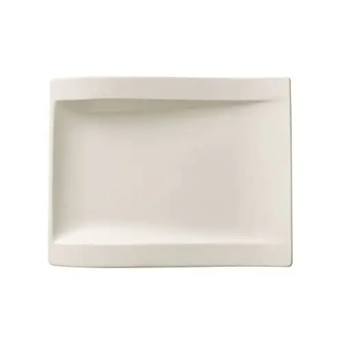 Produktbild: Villeroy & Boch – Newwave Rechteckiger Frühstücksteller Weiß, Spülmaschinenfest, Mikrowellensicher, Teller Keramik, Speiseteller, Essteller, Geschirr, Premium Porzellan