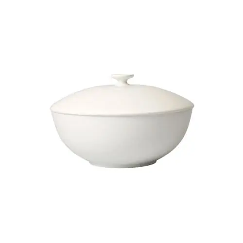 Produktbild: Villeroy & Boch - Royal Schüssel mit Deckel, formschöne Servierschale aus hochwertigem Premium Bone Porzellan, spülmaschinenfest, 1500 ml