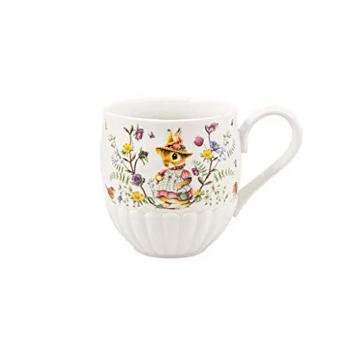 Produktbild: Villeroy & Boch – Spring Fantasy Becher Mit Henkel 440 Ml Weiß/Bunt, Mikrowellensicher, Tasse Ostern, Kaffeetasse, Kaffeebecher, Heißgetränkebecher, Ostern Geschenk, Deko Ostern, Porzellan