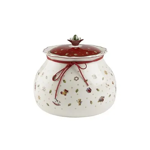 Produktbild: Villeroy & Boch – Toy's Delight Große Vorratsdose, Keksdose Keramik Groß, Gebäckdose Toys, Keramik Keksdose Weihnachten, Dose, Nostalgische Weihnachtsdeko, Süßigkeiten Aufbewahrung, Premium Porzellan