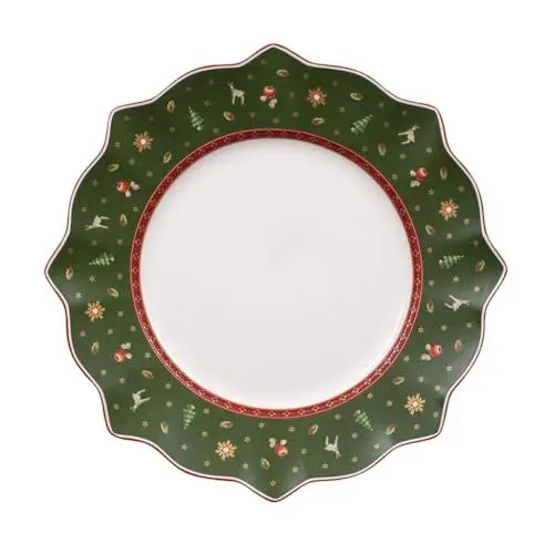 Produktbild: Villeroy & Boch – Toy's Delight Grüner Speiseteller, 29 Cm, Premium Porzellan, Geschirr Weihnachten, Weihnachtsteller, Teller, Keksteller, Weihnachtsporzellan, Weihnachtsgeschirr Aus Porzellan