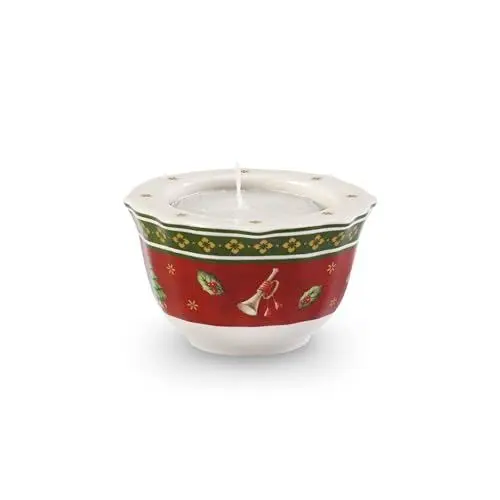 Produktbild: Villeroy & Boch – Toy's Delight Teelichthalter rot, Kerzenhalter Weihnachten, Weihnachtsteelichthalter, Weihnachtsdeko Toys, Wichtelgeschenk Weihnachtlich, Premium Porzellan