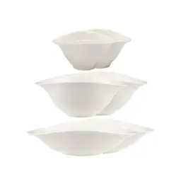 Produktbild: Villeroy & Boch – Vapiano Schalen-Trio 6 teilig weiß, Spülmaschinenfest, Mikrowellensicher, Geschirrset, Pastaschalen, Salatschalen, Suppenschalen, Keramik Schalen, Schüsseln Tief, Premium Porzellan