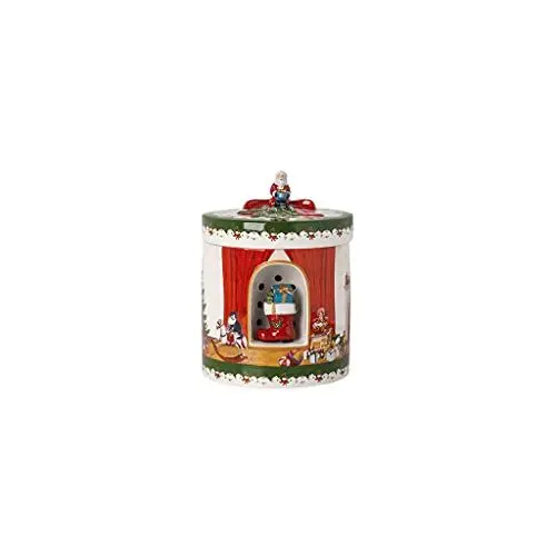 Produktbild: Villeroy & Boch und Boch - Christmas Toys, Paket rund, Santa bringt Geschenke, 17 x 17 x 22cm, Porzellan, Mehrfarbig, 14-8327-6692, Martini Olive/Martini Olive Terra Camo, 17x17x22cm