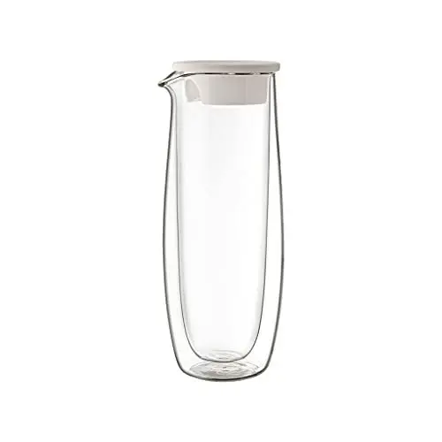 Produktbild: Villeroy & Boch – Artesano Hot & Cold Bevrages Glaskaraffe Mit Deckel, 1L, Karaffe, Wasserkaraffe, Karaffe Für Eistee, Wasser Und Saft, Krug, Kanne Transparent, Borosilikatglas