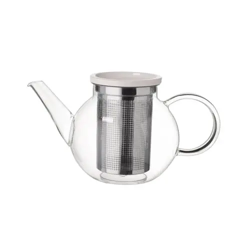 Produktbild: Villeroy und Boch Artesano Hot und Cold Beverages Teekanne M mit Sieb, 1 L, Borosilikatglas/Edelstahl, Klar