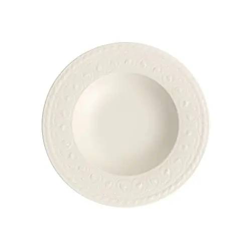 Produktbild: Villeroy und Boch Cellini Suppenteller, 24 cm, Premium Porzellan, Weiß