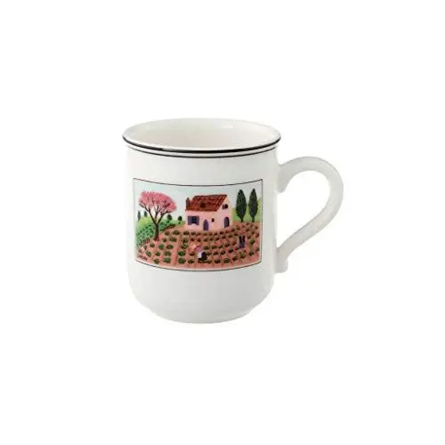 Produktbild: Villeroy und Boch Design Naif Kaffeebecher Gärtner, 300 ml, Höhe: 9,1 cm, Premium Porzellan, Bunt