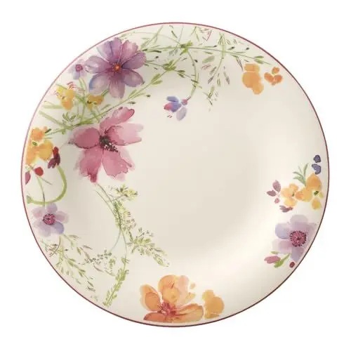 Produktbild: Villeroy & Boch Mariefleur Basic Runder Gourmetteller, 30 cm, Premium Porzellan, Weiß/Bunt