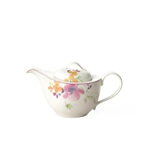 Produktbild: Villeroy und Boch Mariefleur Tea Teekanne, 620 ml, Höhe: 13,5 cm, Premium Porzellan, Bunt