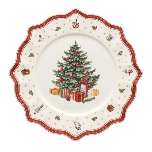 Produktbild: Villeroy und Boch Toy's Delight Platzteller, 35 cm, Premium Porzellan, Weiß/Rot
