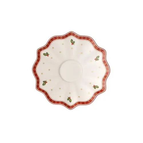 Produktbild: Villeroy & Boch Toy's Delight Untertasse, 16,5 cm, Premium Porzellan, Weiß/Rot