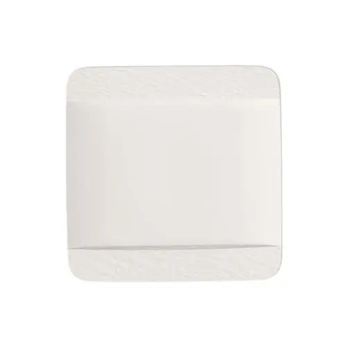 Produktbild: Villeroy & Boch - Manufacture Rock blanc Speiseteller quadratisch, eleganter Essteller aus Premium Porzellan, spülmaschinengeeignet, weiß
