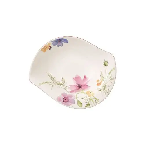 Produktbild: Villeroy & Boch - Mariefleur Basic Serve und Salad tiefe Schale, Schale für Beilagen und Salate, 21 x 18 cm, Premium Porzellan, weiß/bunt